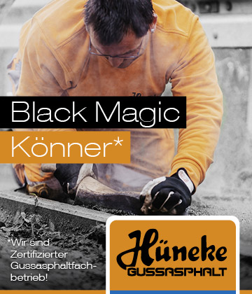 Werbeanzeige Hüneke Gussasphalt
