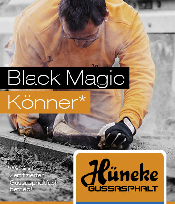 Werbeanzeige Hüneke Gussasphalt